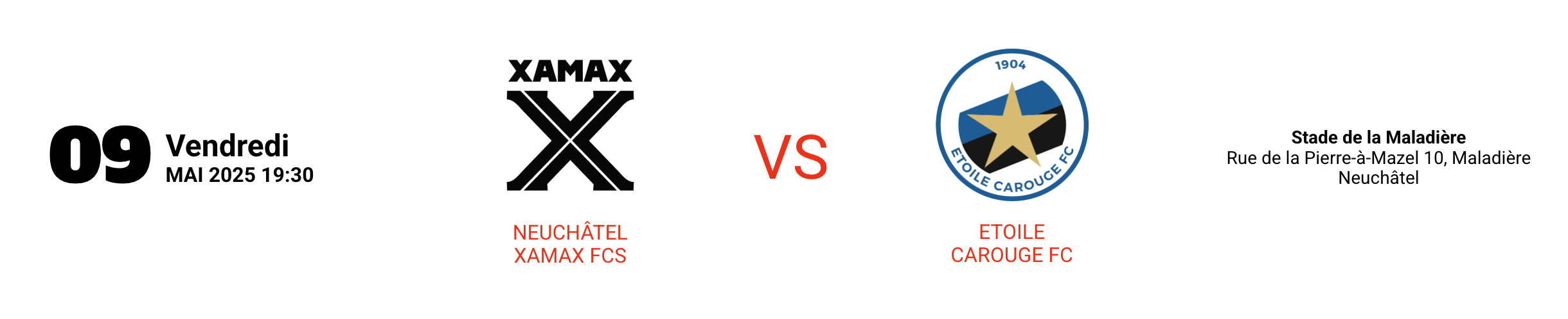 NEUCHÂTEL XAMAX FCS vs Etoile Carouge FC