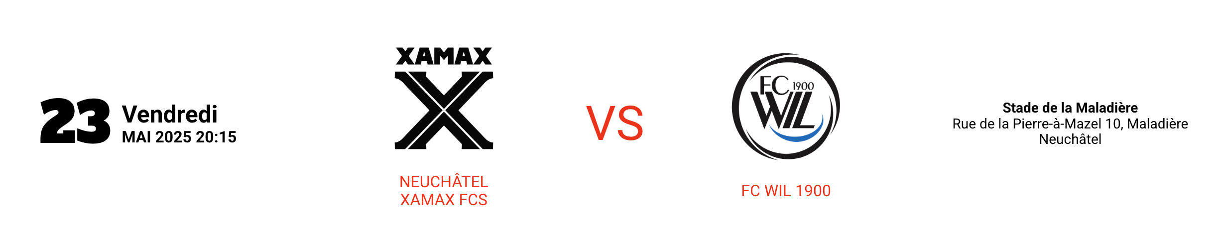 NEUCHÂTEL XAMAX FCS vs FC Wil 1900