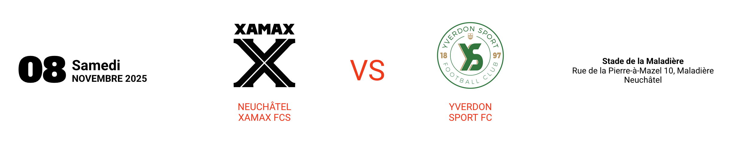 NEUCHÂTEL XAMAX FCS vs Yverdon Sport FC