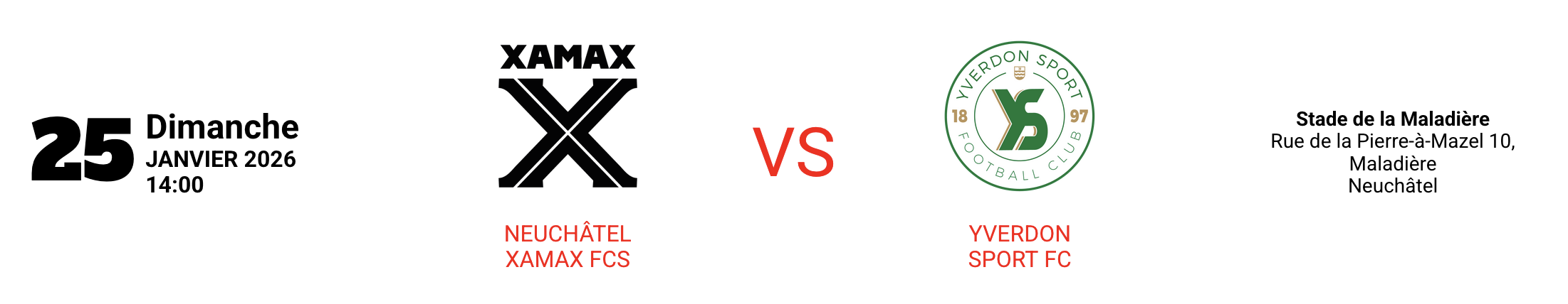 NEUCHÂTEL XAMAX FCS vs Yverdon Sport FC