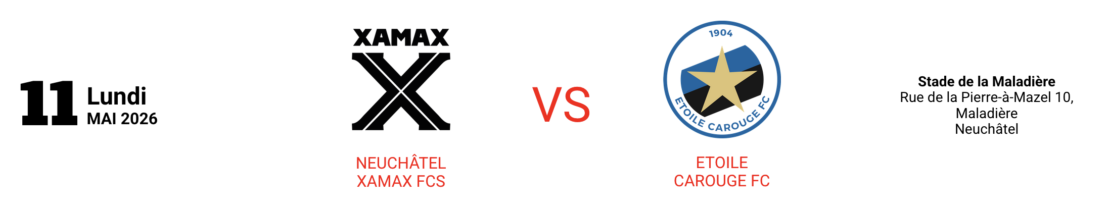 NEUCHÂTEL XAMAX FCS vs Etoile Carouge FC